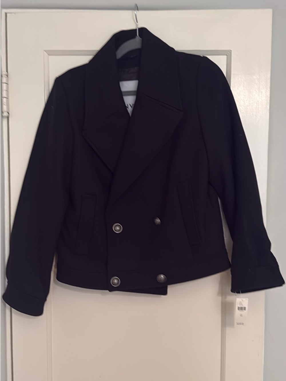 Black Double-Breasted Women's Jacket NVLT, Anthropologie NWT